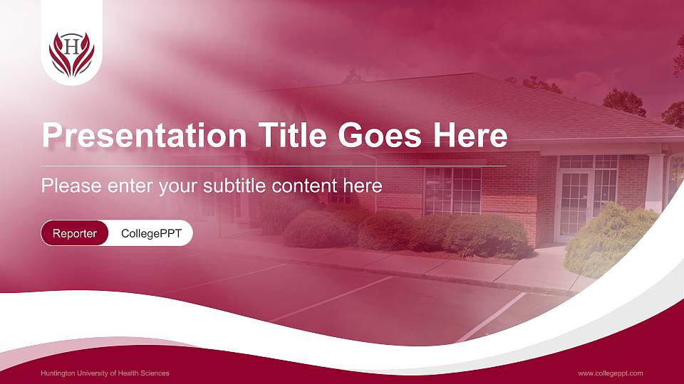 Huntington University of Health Sciences Lecture Sharing and Networking Event PPT Template16:9 ratio PPT effect preview image