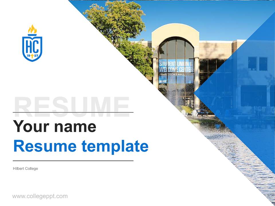 Hilbert College Resume PPT Template4:3 ratio PPT effect preview image5