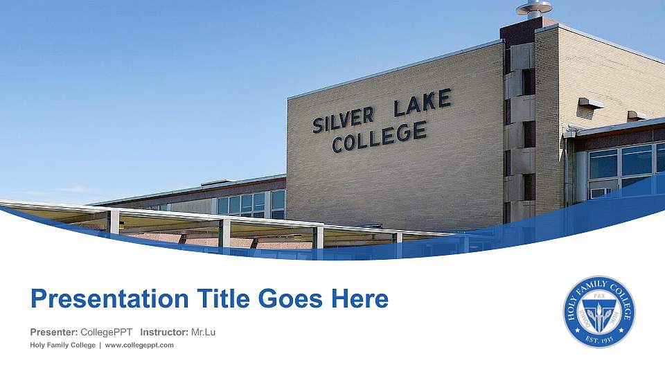 Holy Family College Course/Courseware Creation PPT Template16:9 ratio PPT effect preview image