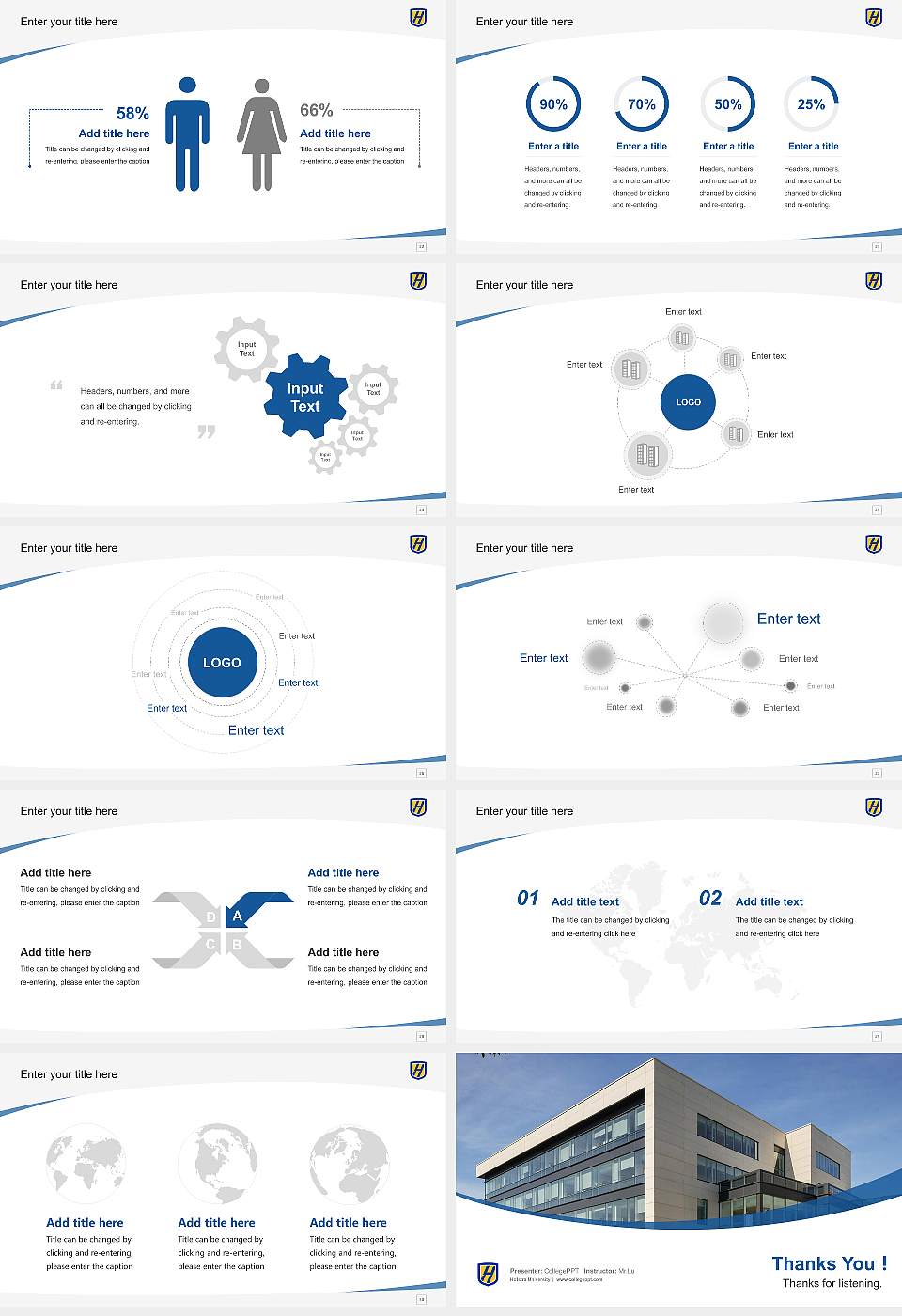 Hofstra University Course/Courseware Creation PPT Template16:9 ratio PPT effect preview image4
