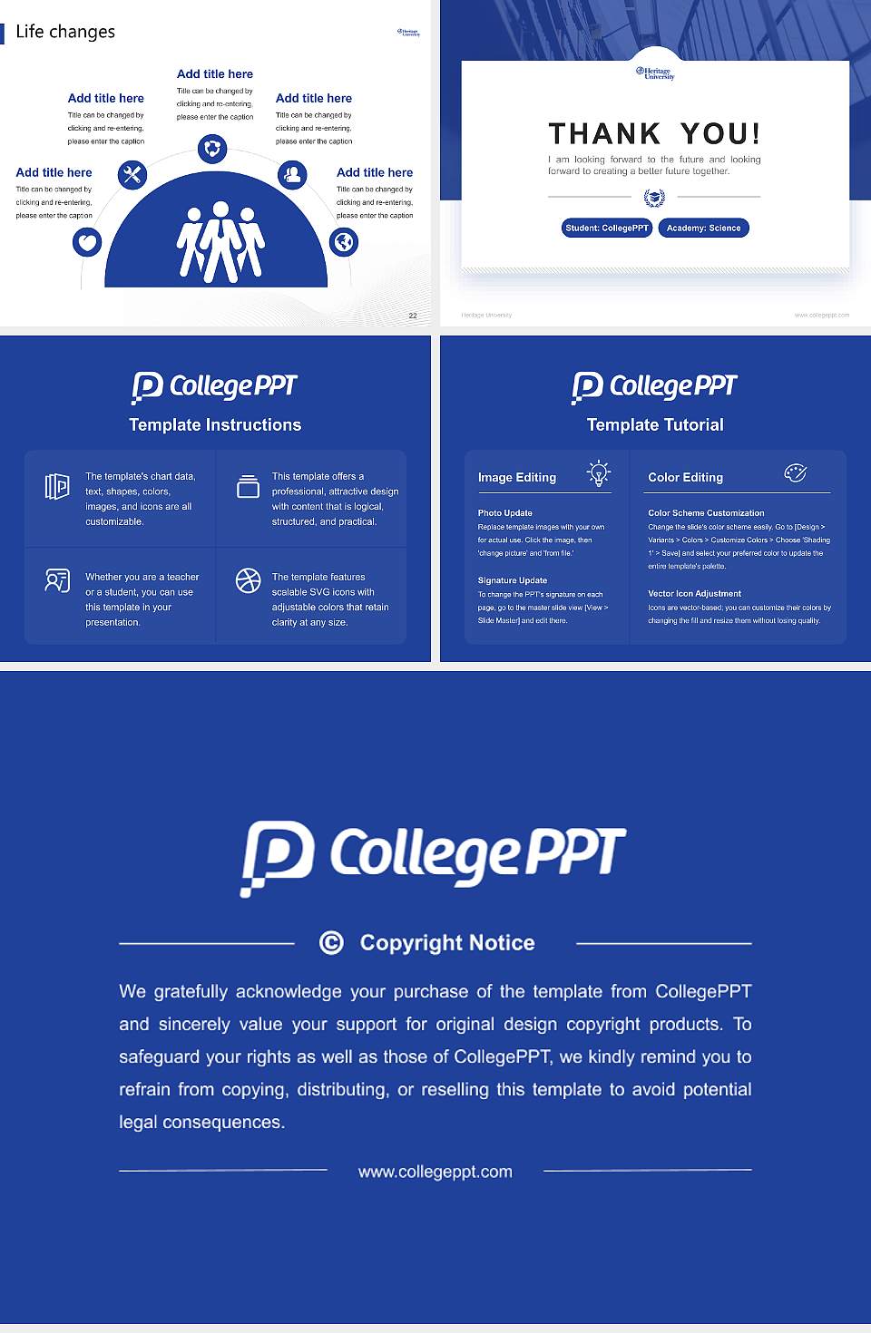 Heritage University National Scholarship Defense PPT Template4:3 ratio PPT effect preview image4
