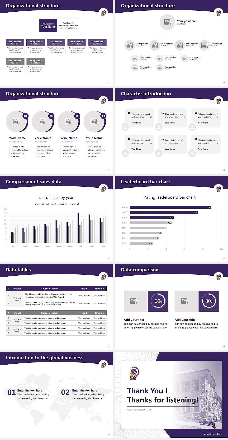 Haskell Indian Nations University Academic Presentation/Research Findings Report PPT Template4:3 ratio PPT effect preview image4