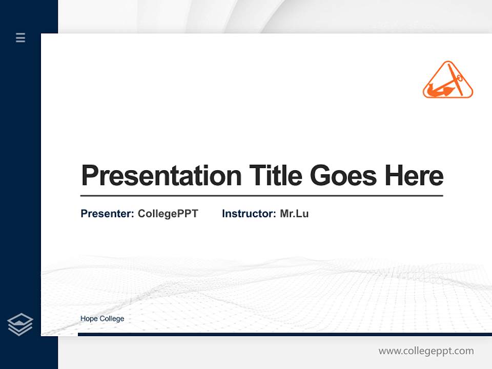 Hope College Thesis Proposal/Graduation Defense PPT Template4:3 ratio PPT effect preview image5