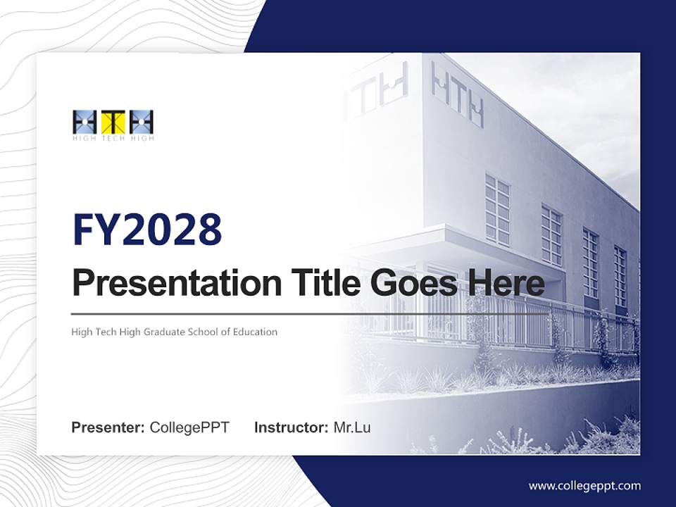 High Tech High Graduate School of Education Academic Presentation/Research Findings Report PPT Template4:3 ratio PPT effect preview image5