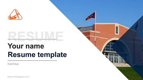 Hope College Resume PPT Template
