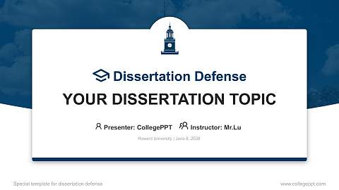 Howard University Graduation Thesis Defense PPT Template