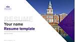 High Point University Resume PPT Template