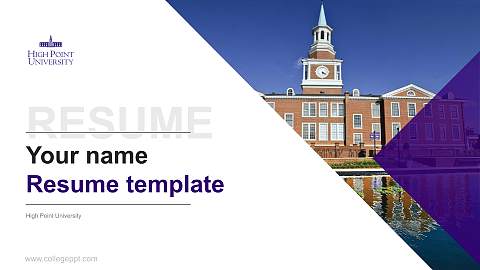 High Point University Resume PPT Template