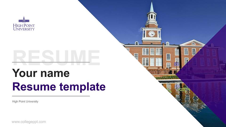 High Point University Resume PPT Template16:9 ratio PPT effect preview image