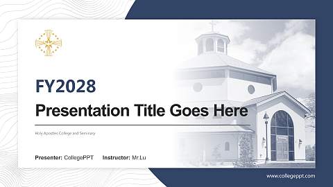 Holy Apostles College and Seminary Academic Presentation/Research Findings Report PPT Template