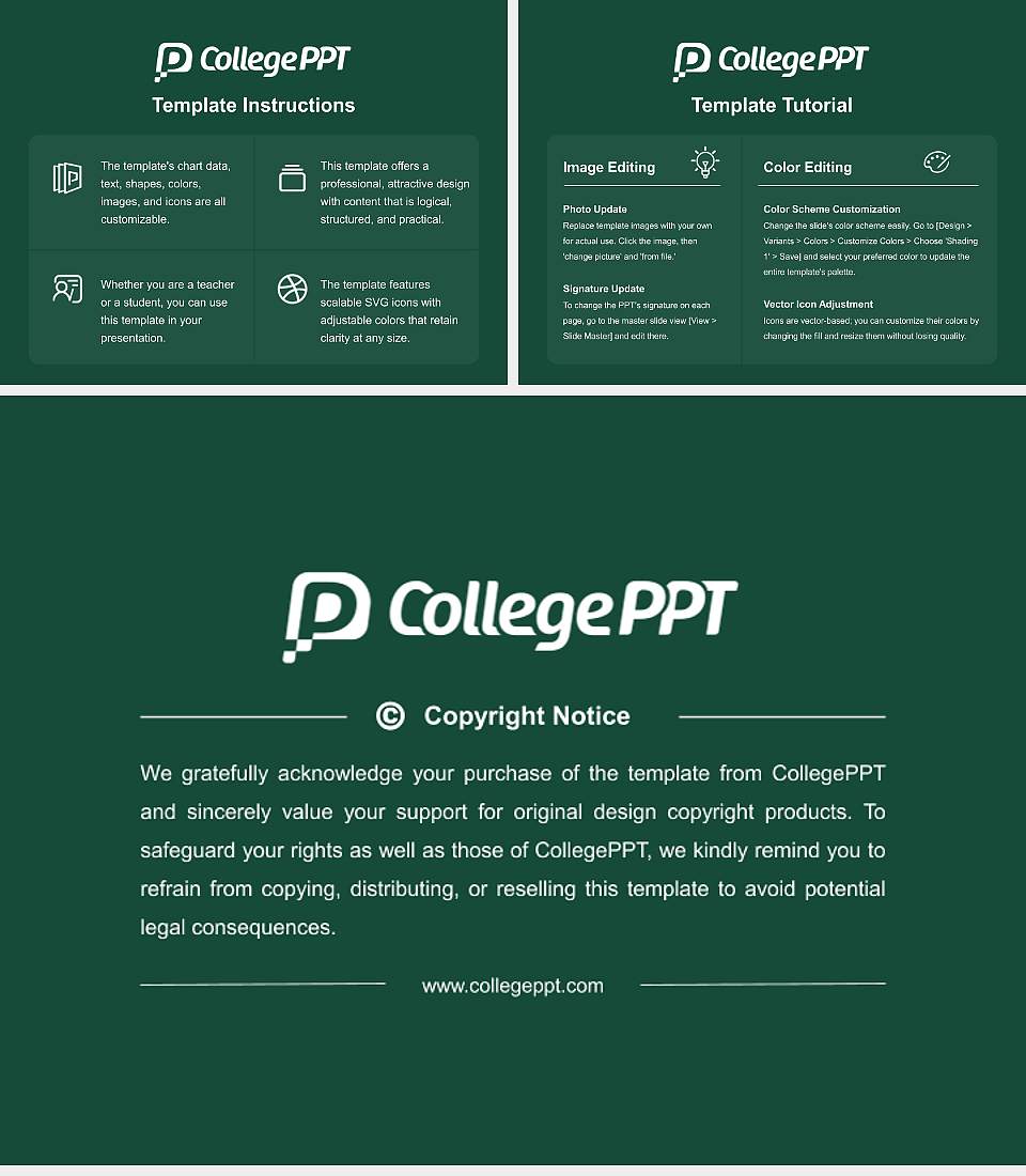 Huntington University Course/Courseware Creation PPT Template4:3 ratio PPT effect preview image5