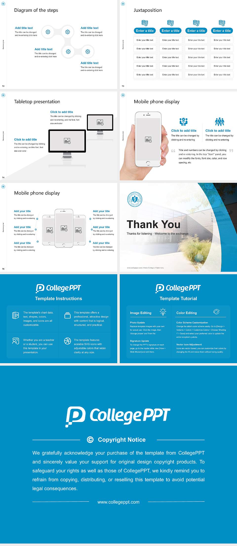 Illinois College of Optometry Competition/Entrepreneurship Contest PPT Template4:3 ratio PPT effect preview image9