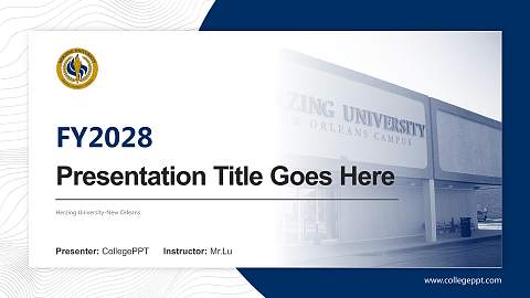 Herzing University-New Orleans Academic Presentation/Research Findings Report PPT Template
