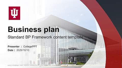 Indiana University-Purdue University-Indianapolis Competition/Entrepreneurship Contest PPT Template