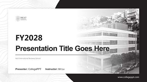 Hult International Business School Academic Presentation/Research Findings Report PPT Template