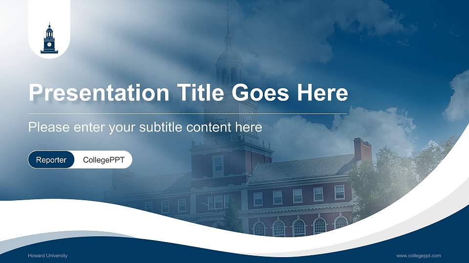 Howard University Lecture Sharing and Networking Event PPT Template16:9 ratio PPT effect preview image