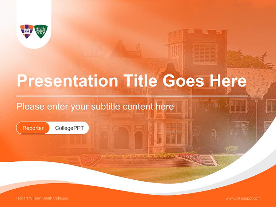 Hobart William Smith Colleges Lecture Sharing and Networking Event PPT Template4:3 ratio PPT effect preview image4