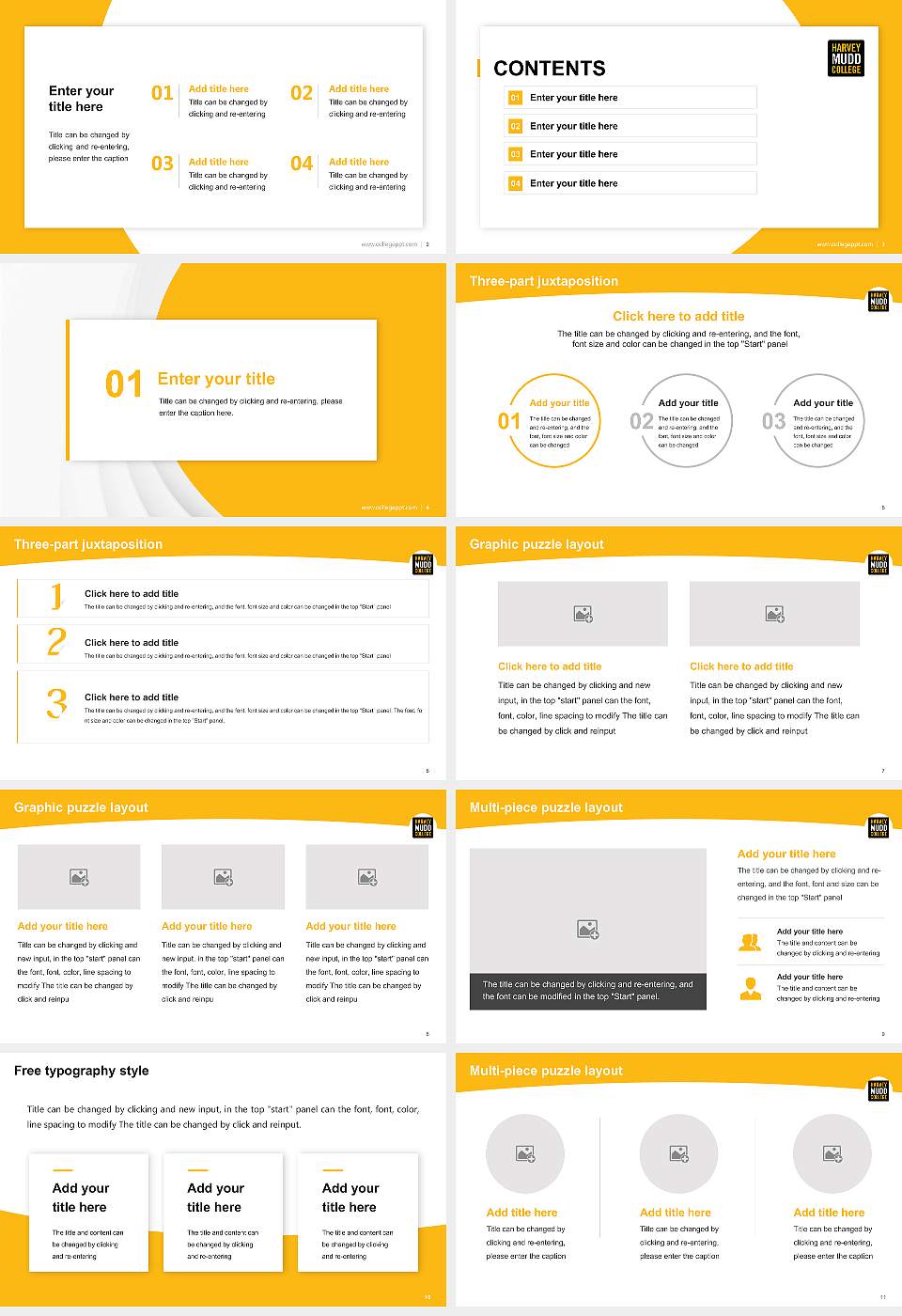 Harvey Mudd College Academic Presentation/Research Findings Report PPT Template16:9 ratio PPT effect preview image2