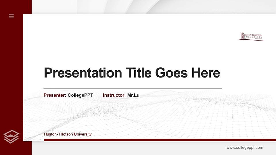 Huston-Tillotson University Thesis Proposal/Graduation Defense PPT Template16:9 ratio PPT effect preview image