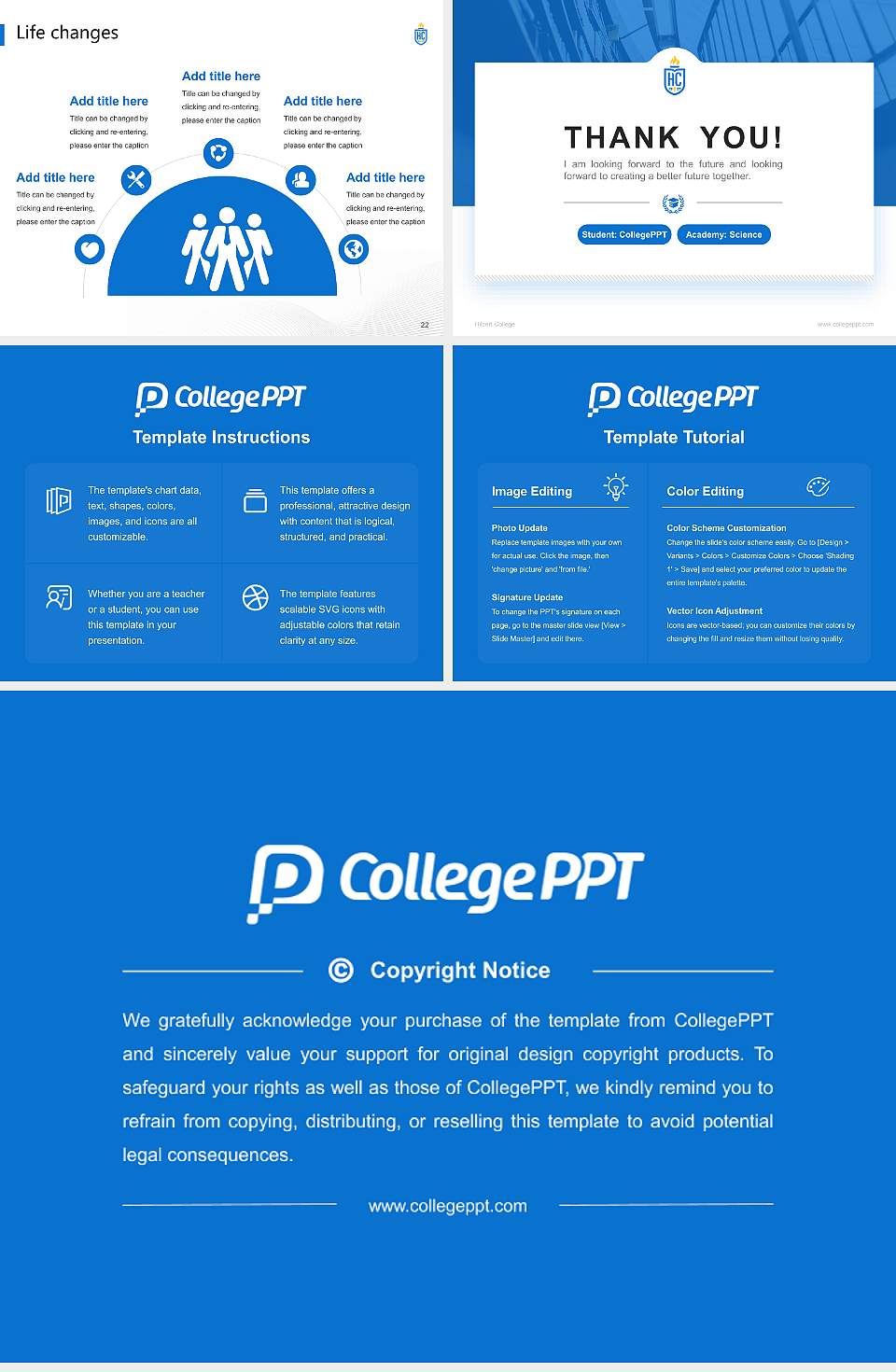 Hilbert College National Scholarship Defense PPT Template4:3 ratio PPT effect preview image4