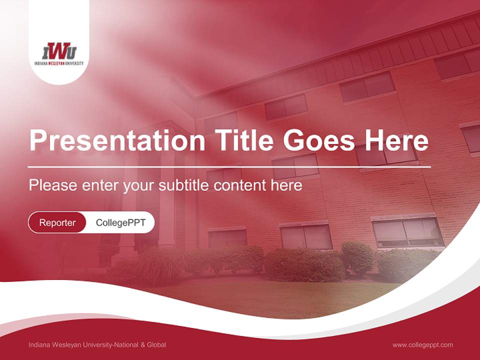 Indiana Wesleyan University-National & Global Lecture Sharing and Networking Event PPT Template4:3 ratio PPT effect preview image4