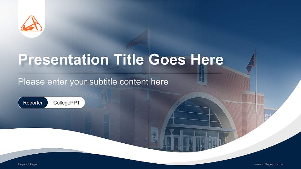 Hope College Lecture Sharing and Networking Event PPT Template16:9 ratio PPT effect preview image