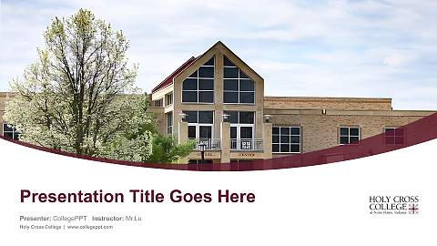 Holy Cross College Course/Courseware Creation PPT Template