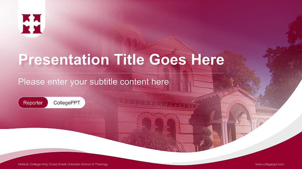 Hellenic College-Holy Cross Greek Orthodox School of Theology Lecture Sharing and Networking Event PPT Template16:9 ratio PPT effect preview image