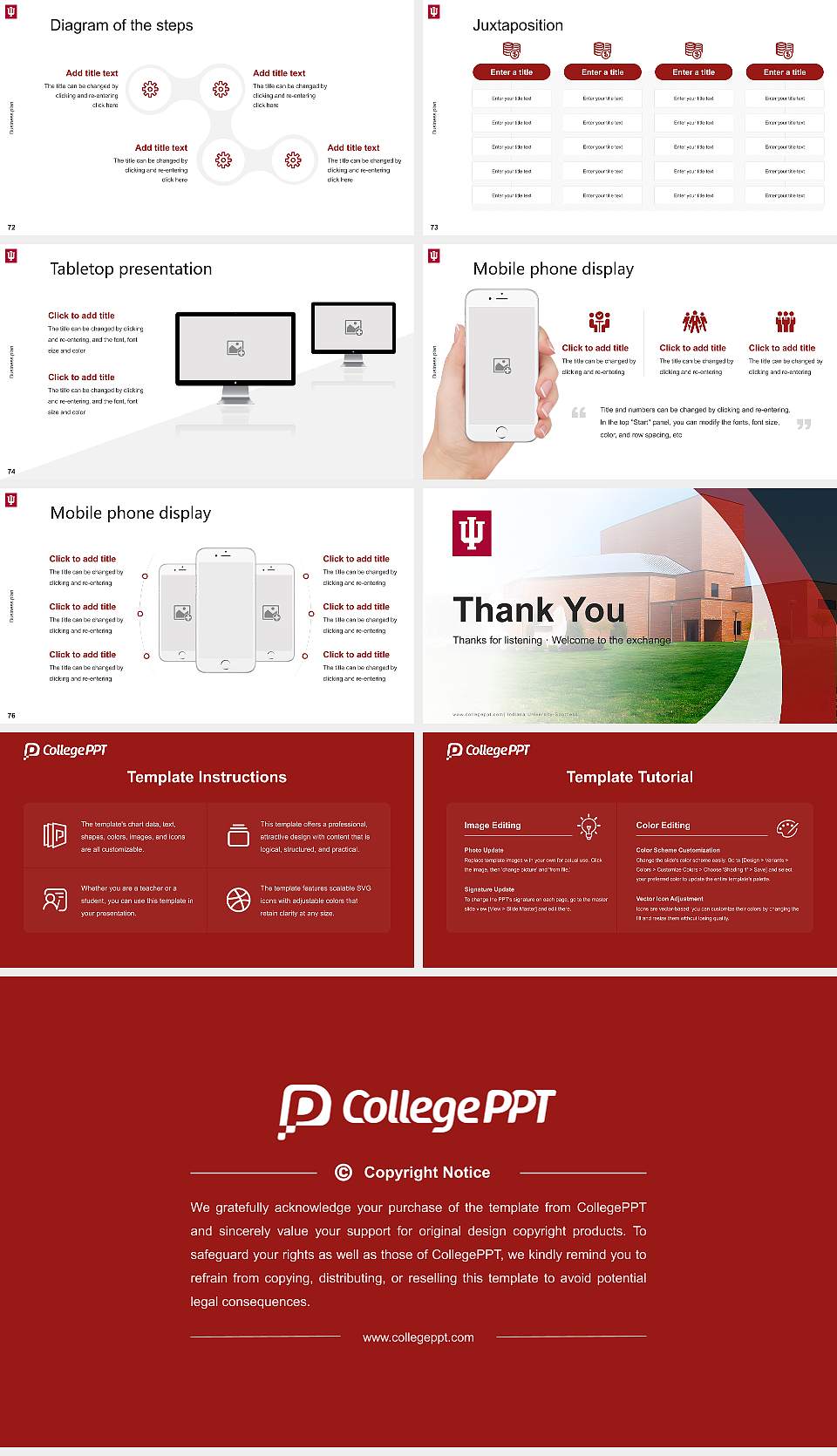 Indiana University-Southeast Competition/Entrepreneurship Contest PPT Template16:9 ratio PPT effect preview image9