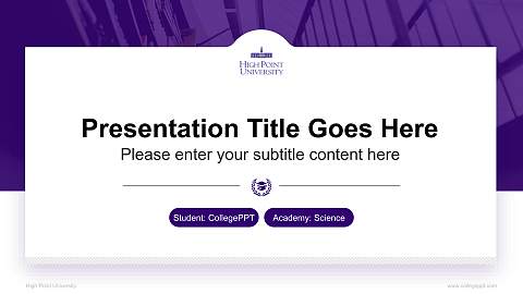 High Point University National Scholarship Defense PPT Template