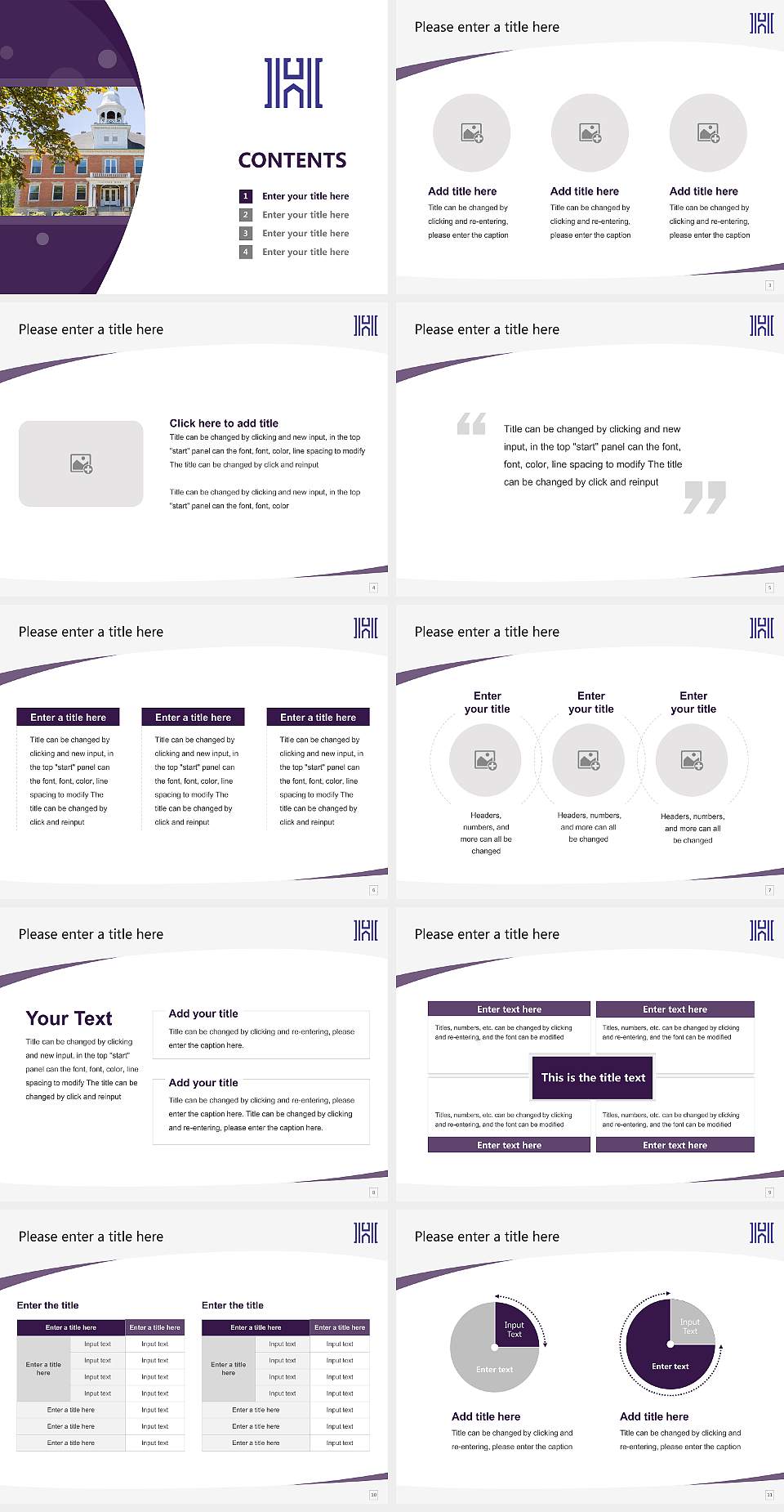 Houghton University Course/Courseware Creation PPT Template4:3 ratio PPT effect preview image2