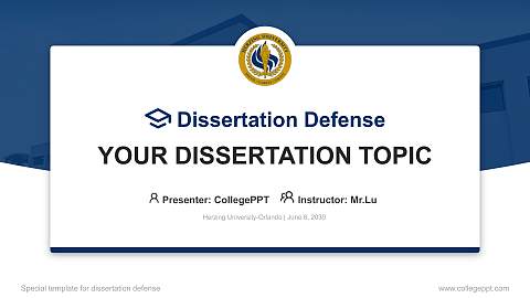 Herzing University-Orlando Graduation Thesis Defense PPT Template