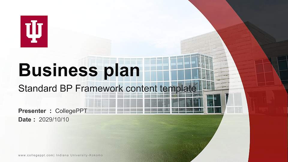 Indiana University-Kokomo Competition/Entrepreneurship Contest PPT Template16:9 ratio PPT effect preview image