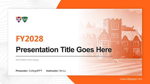 Hobart William Smith Colleges Academic Presentation/Research Findings Report PPT Template