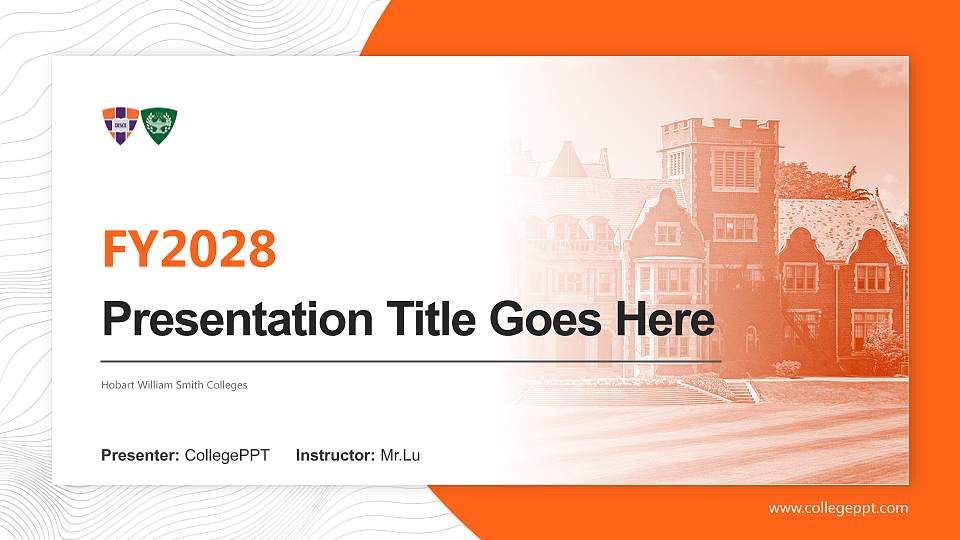 Hobart William Smith Colleges Academic Presentation/Research Findings Report PPT Template16:9 ratio PPT effect preview image