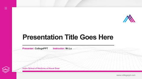 Icahn School of Medicine at Mount Sinai Thesis Proposal/Graduation Defense PPT Template