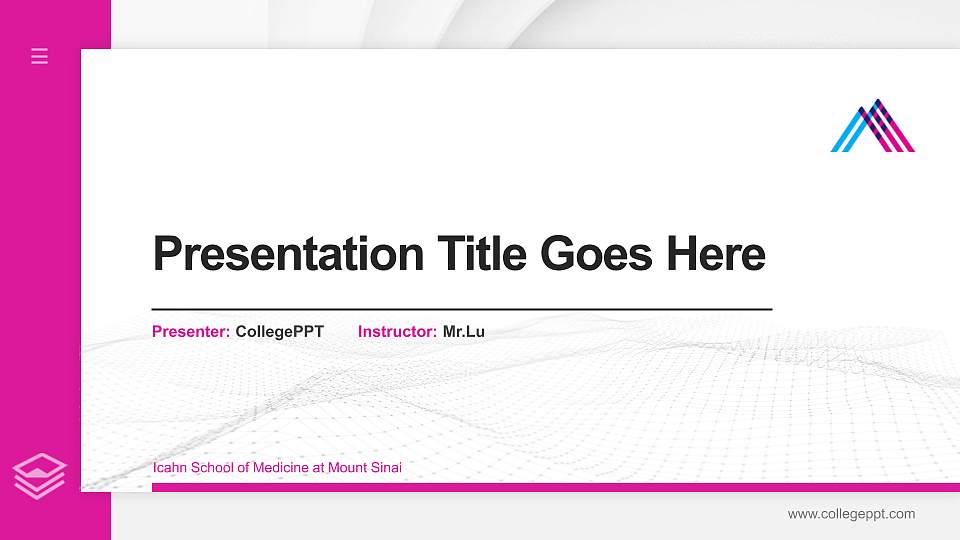 Icahn School of Medicine at Mount Sinai Thesis Proposal/Graduation Defense PPT Template16:9 ratio PPT effect preview image