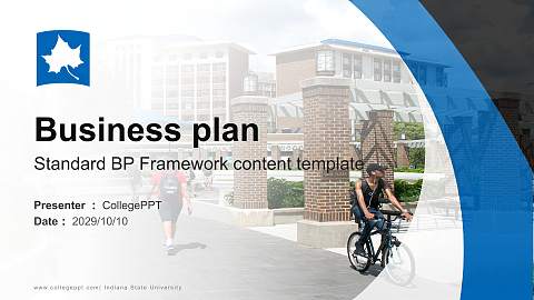 Indiana State University Competition/Entrepreneurship Contest PPT Template