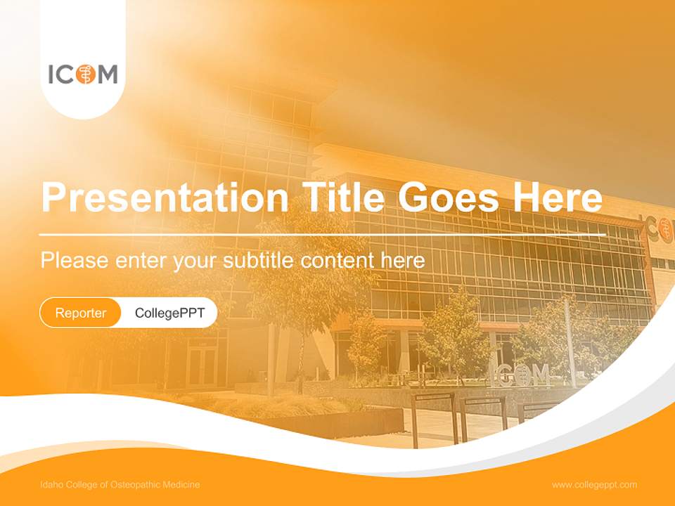 Idaho College of Osteopathic Medicine Lecture Sharing and Networking Event PPT Template4:3 ratio PPT effect preview image4