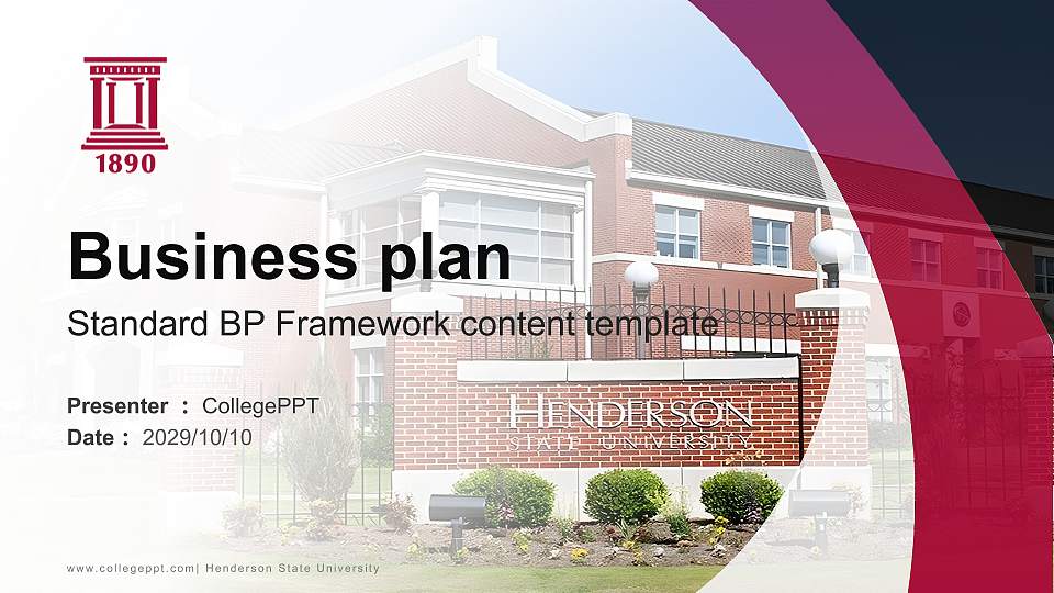 Henderson State University Competition/Entrepreneurship Contest PPT Template16:9 ratio PPT effect preview image