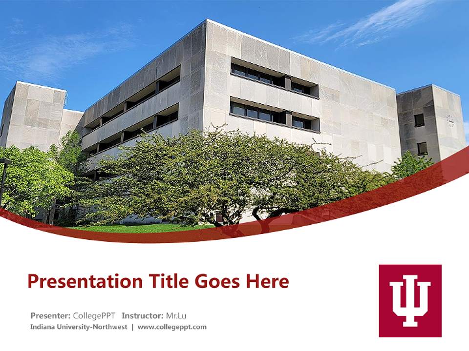 Indiana University-Northwest Course/Courseware Creation PPT Template4:3 ratio PPT effect preview image5