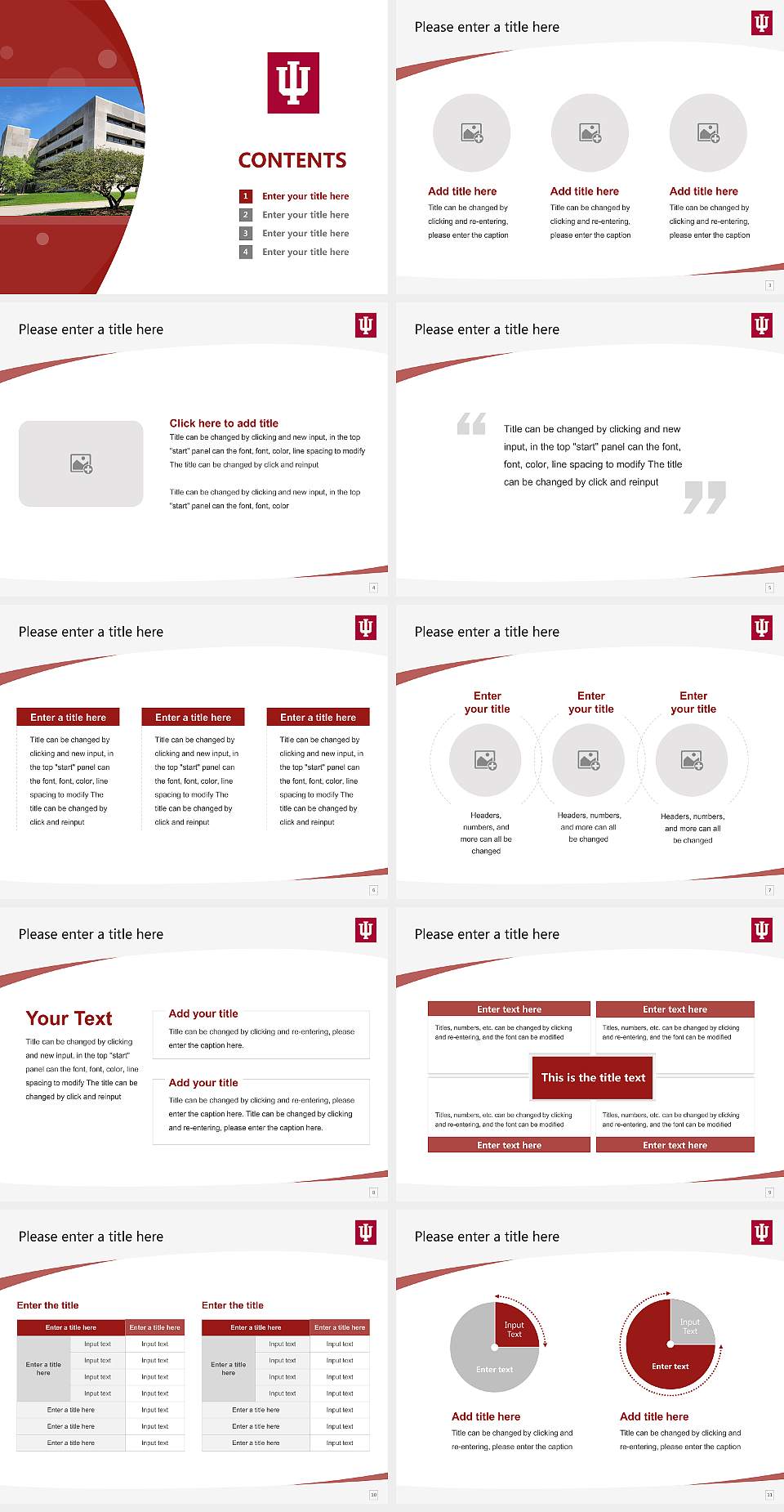 Indiana University-Northwest Course/Courseware Creation PPT Template4:3 ratio PPT effect preview image2