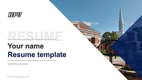 Howard Payne University Resume PPT Template