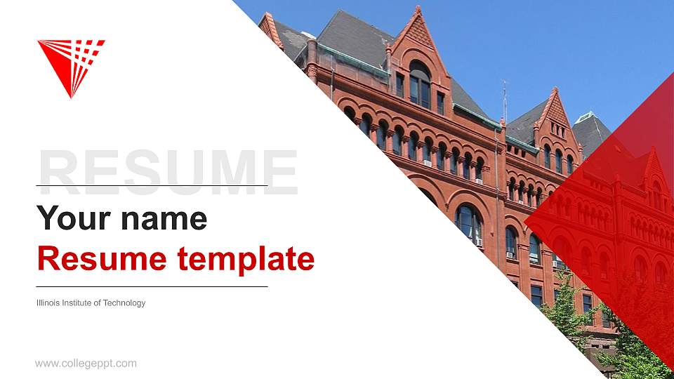 Illinois Institute of Technology Resume PPT Template16:9 ratio PPT effect preview image