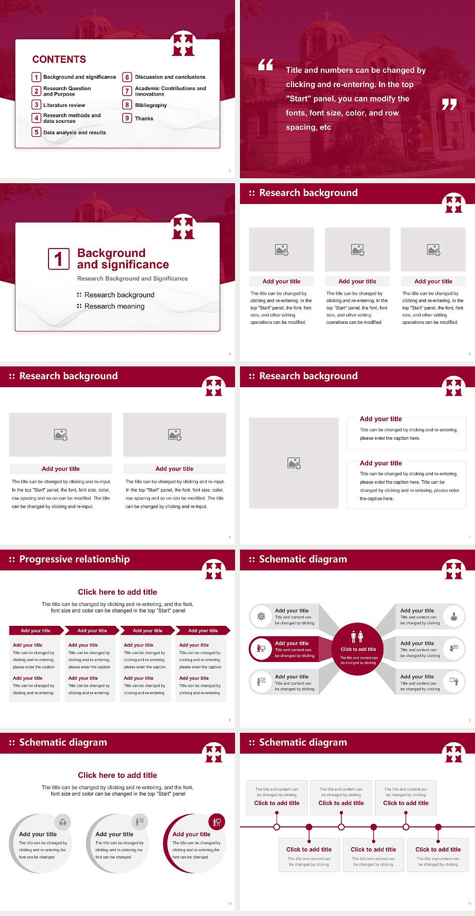 Hellenic College-Holy Cross Greek Orthodox School of Theology Graduation Thesis Defense PPT Template4:3 ratio PPT effect preview image2