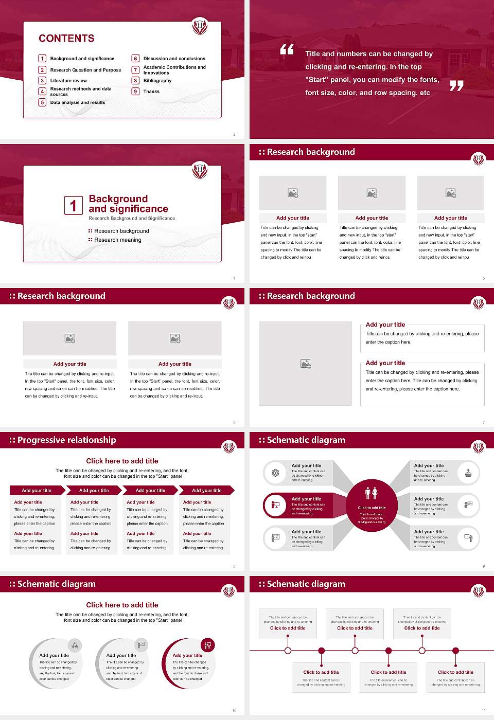 Huntington University of Health Sciences Graduation Thesis Defense PPT Template16:9 ratio PPT effect preview image2