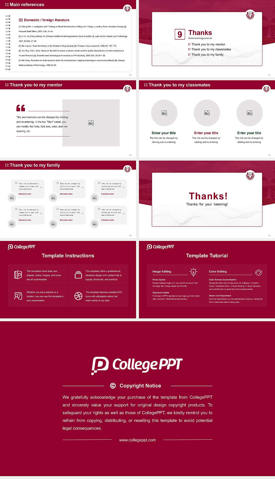 Huntington University of Health Sciences Graduation Thesis Defense PPT Template16:9 ratio PPT effect preview image7