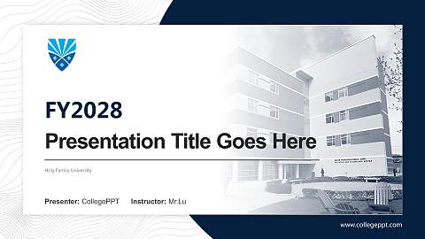 Holy Family University Academic Presentation/Research Findings Report PPT Template