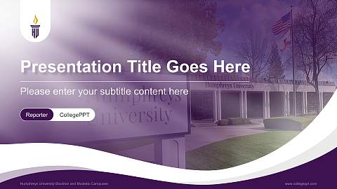 Humphreys University-Stockton and Modesto Campuses Lecture Sharing and Networking Event PPT Template