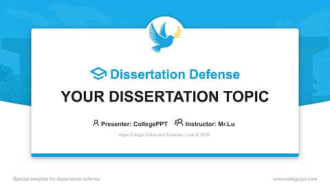 Hope College of Arts and Sciences Graduation Thesis Defense PPT Template
